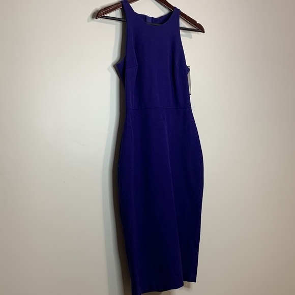 Banana Republic Sloan Dress, size 0 cobalt blue, stretchy, curvy - Picture 1 of 6